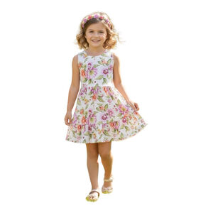 Janie and Jack Girls Floral Cutout Back Dress Size 6